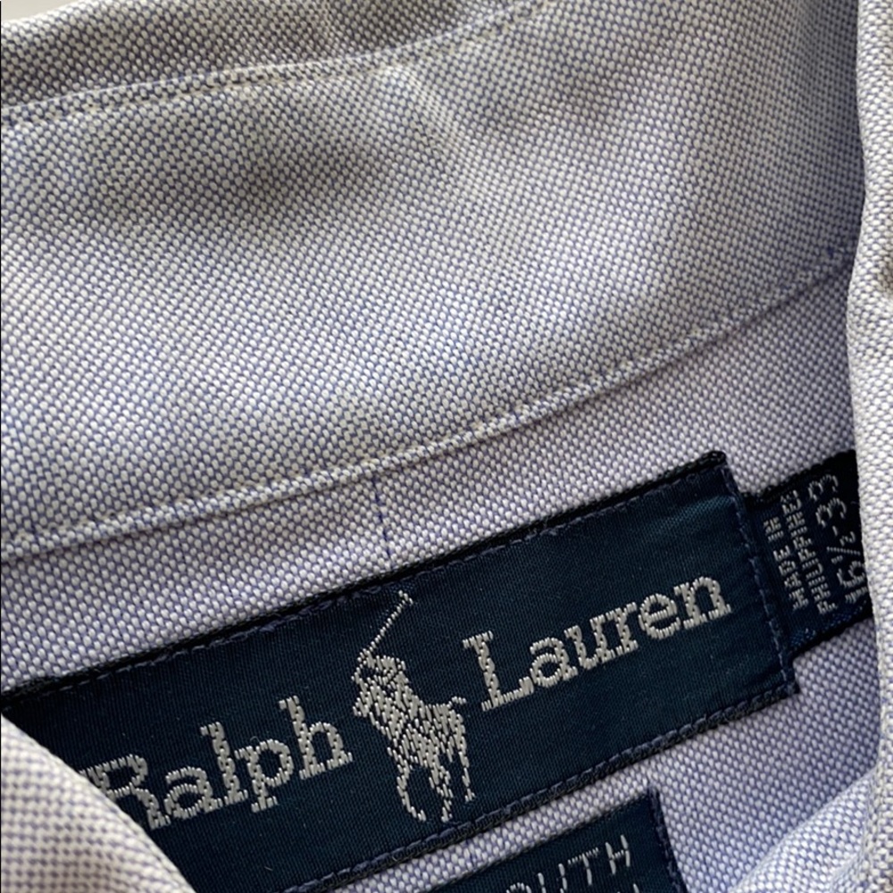 Ralph Lauren Blue Buttondown 16.5 33 Dress Shirt - Picture 3 of 5